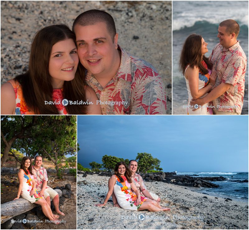 old airport beach park Kona engagement photography session