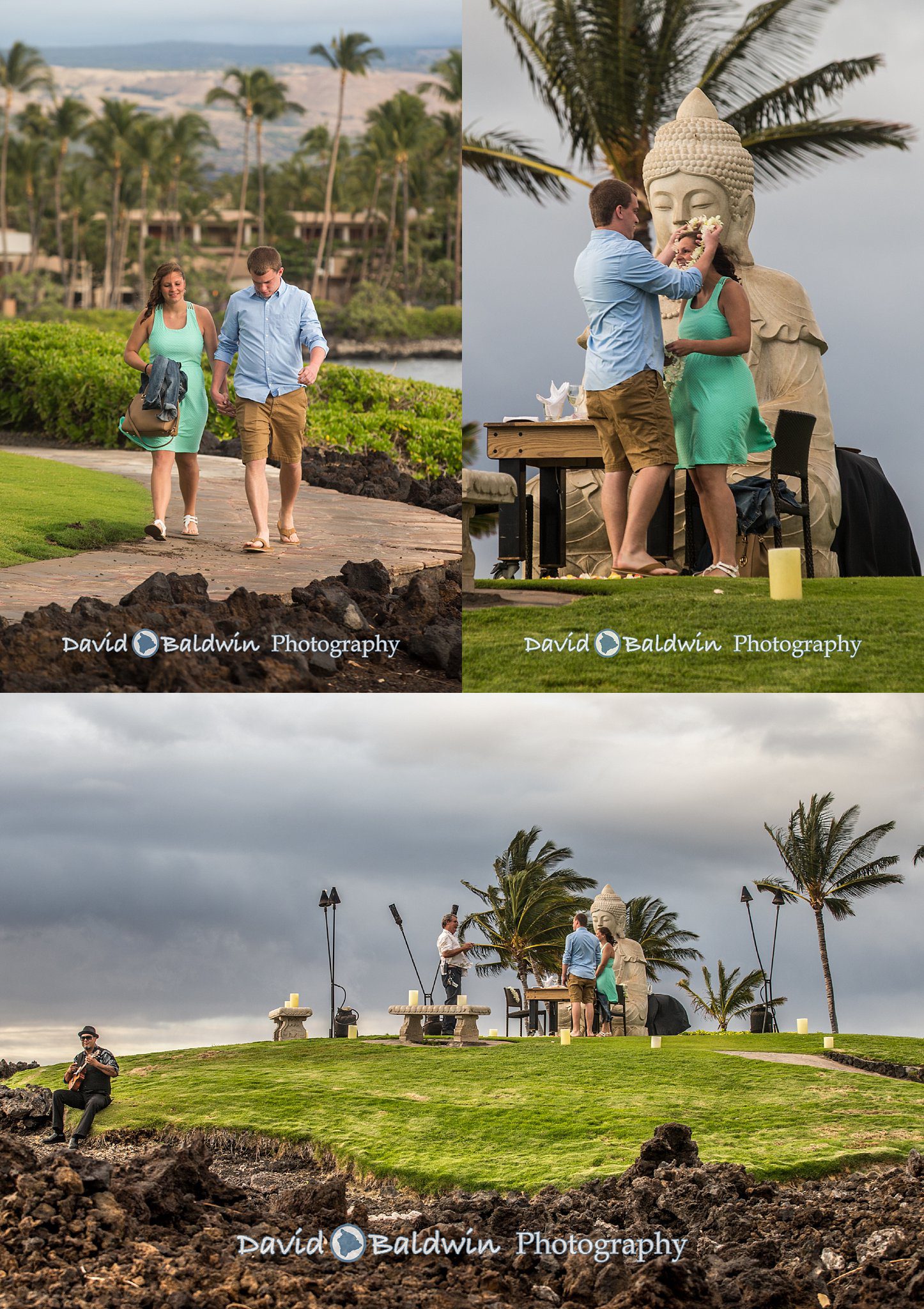 surprise proposal engagement photographer hilton Waikoloa