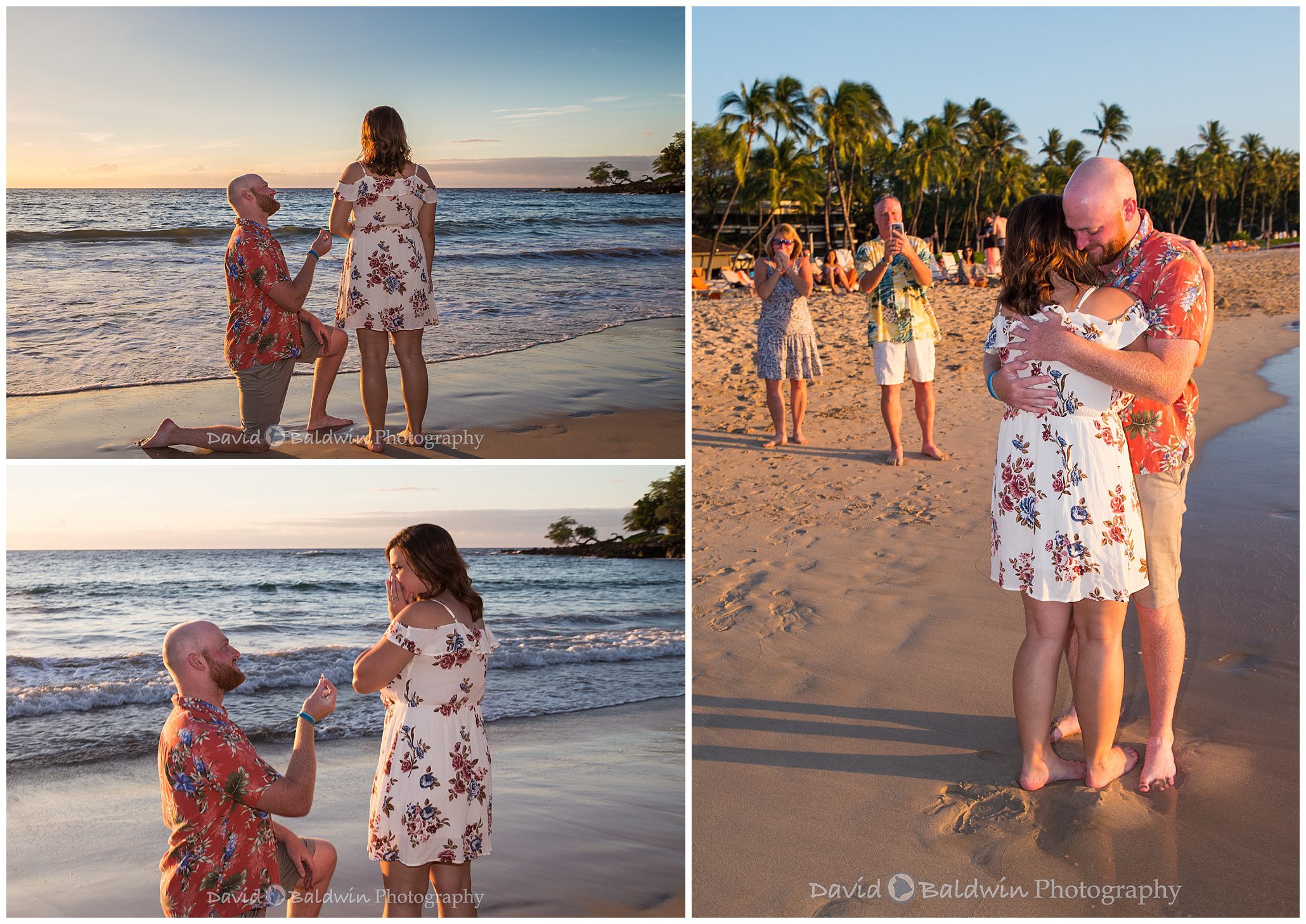 engagement photos mauna kea beach hotel,