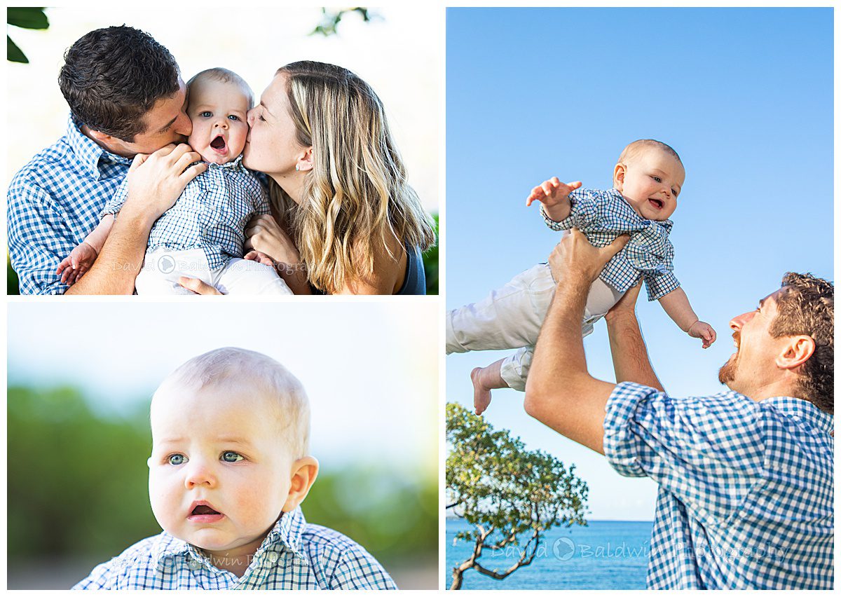 baby kissed by mom and dad during beach photo session.jpg