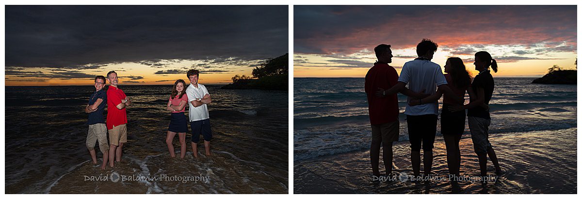 kona big island photographer captures sunset family photos